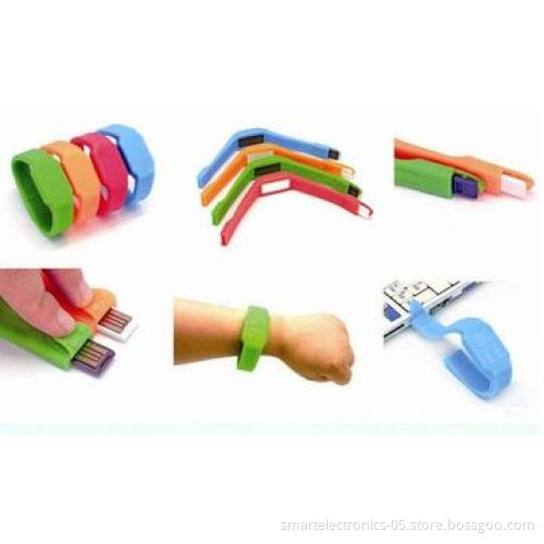 Bracelet Watch USB Flash Drive with 64MB to 128GB Capacity, Colorful, Grade A, 3-year Warranty